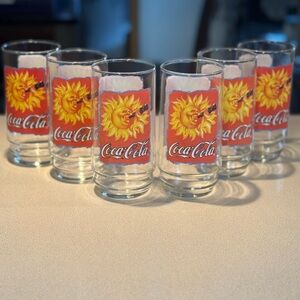 Coca-Cola Sunburst Design Glass Collection